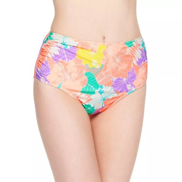 SO High Waisted  & High Neck Hibiscus 2 Pc Swim Bikini Med or Large NEW - Picture 4 of 10